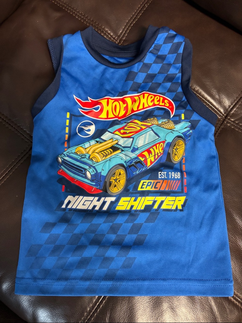 Hot Wheels Boys' Blue 'Night Shifter' Sleeveless Jersey